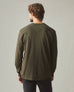 Men's Premium Slub Long Sleeve Henley - Deep Olive